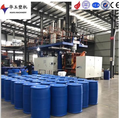 Huayu 220L 1-Schicht Doppel-L-Ring Trommel Vollautomatische Kunststoffformmaschine Neu für HDPE-Herstellung